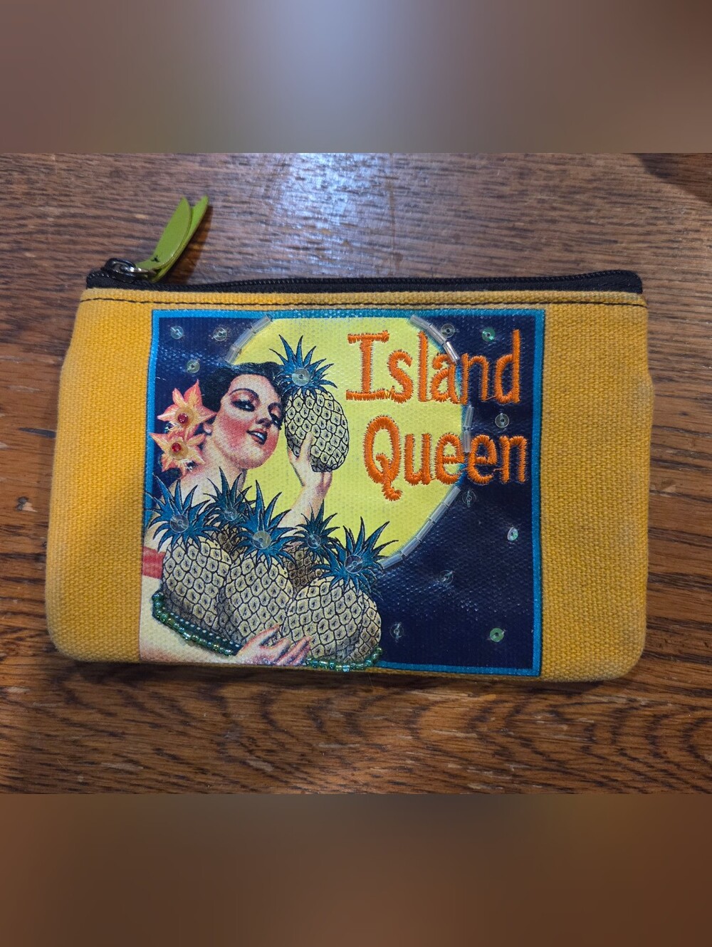 Vintage Rolf's Hawaii "Island Queen" Coin Purse and ID Wallet Tropical Hawaiian